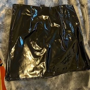 Black Latex Skirt